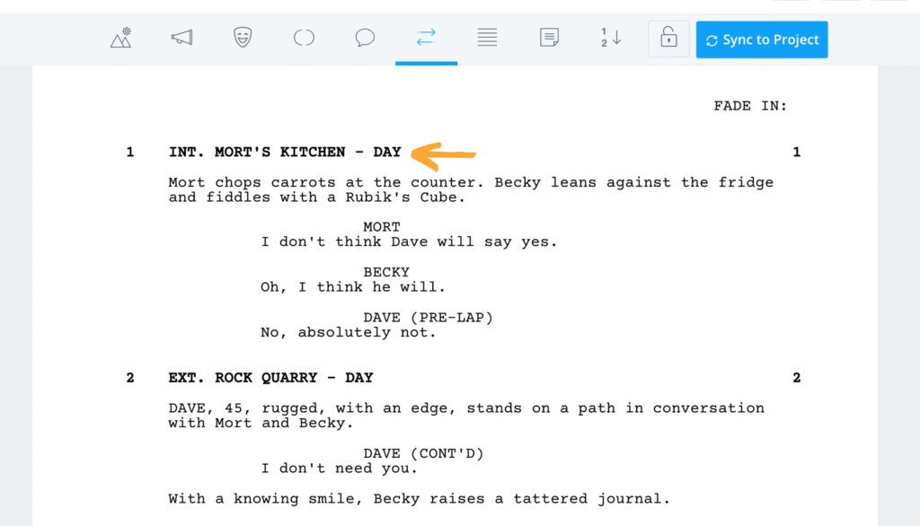 Formatting a Screenplay using Screenwriting Software