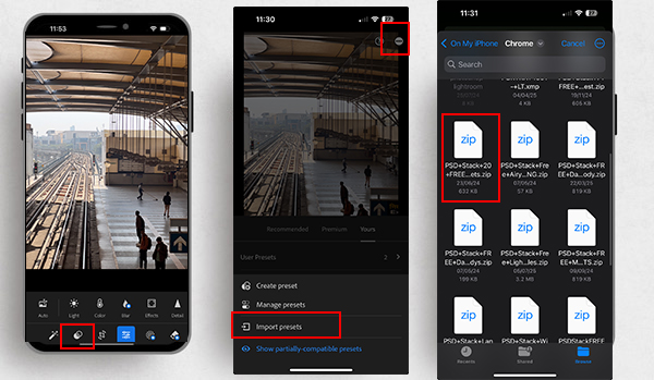 How to install lightroom presets