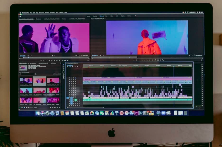music videographer editing setup